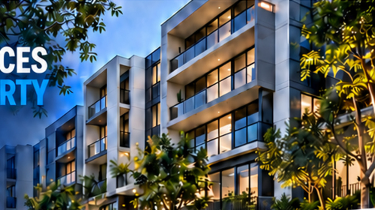 Modern residential apartment building